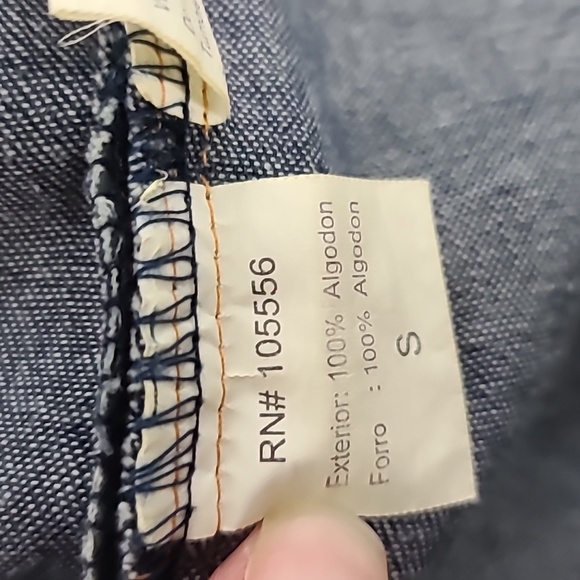 PAPARAZZI Vintage Mid Length 100% Cotton Distressed Jacket w/ Buttons Size Small - Picture 11 of 16